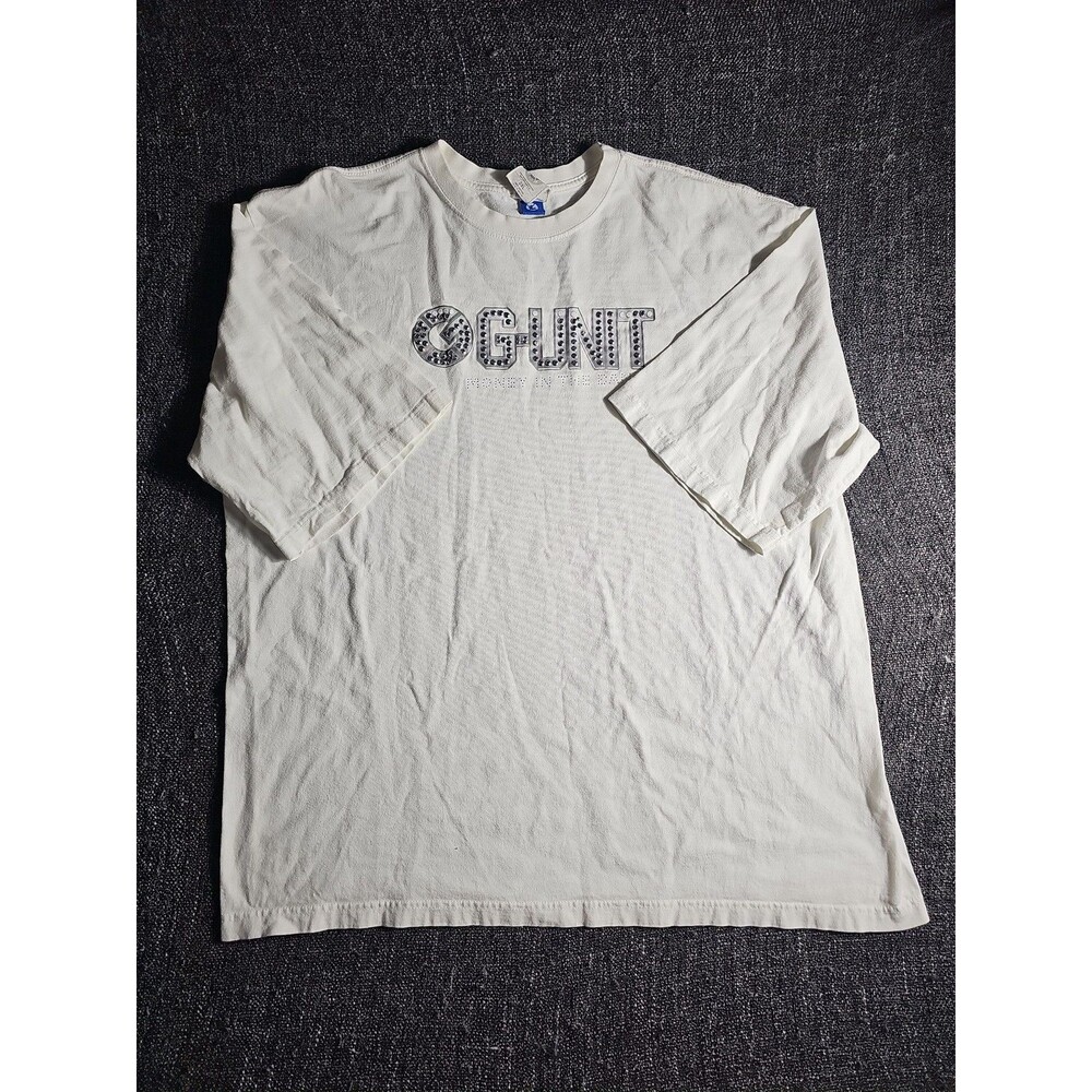 G-Unit Tools Of The Trade Rhinestone Logo T-Shirt Men's Size XL White